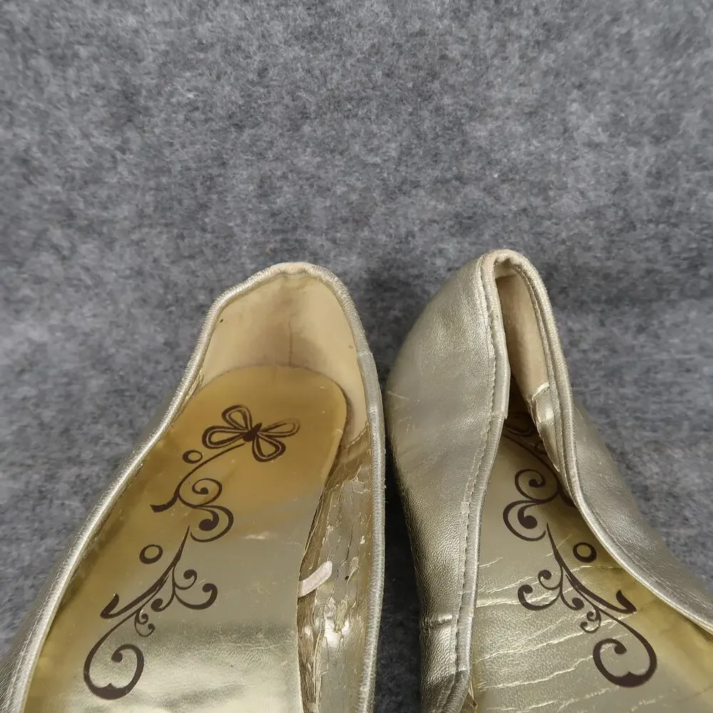 The Childrens Place Shoes Kids Girls 1 Ballet Flats Slip On Bow Knot Metallic